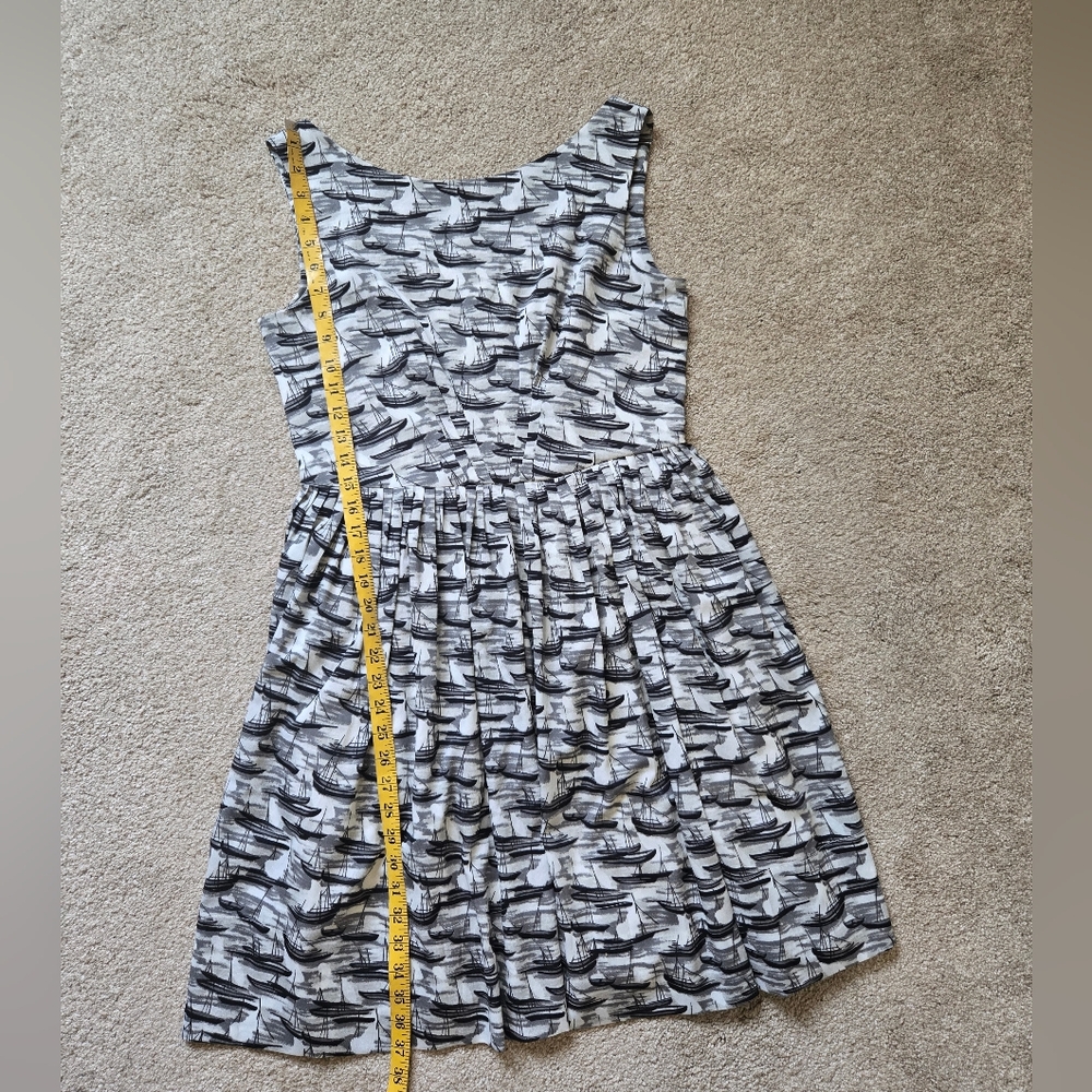 ModCloth/Emily and Fin Come Sail Away Sailboat Dress Size L - Picture 6 of 9